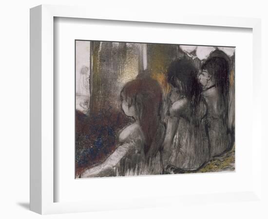 Trois filles assises de dos-Edgar Degas-Framed Giclee Print