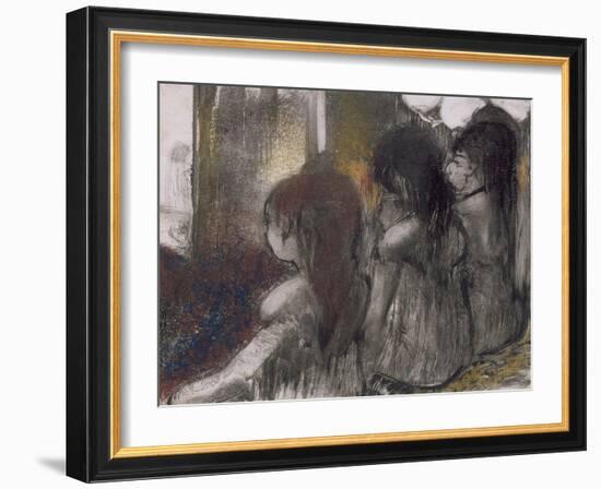 Trois filles assises de dos-Edgar Degas-Framed Giclee Print