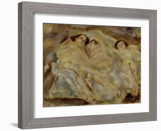 Trois nus-three nudes. 1931.-Jules Pascin-Framed Giclee Print