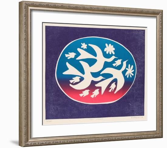 Trois Oiseaux-Mireille Kramer-Framed Limited Edition