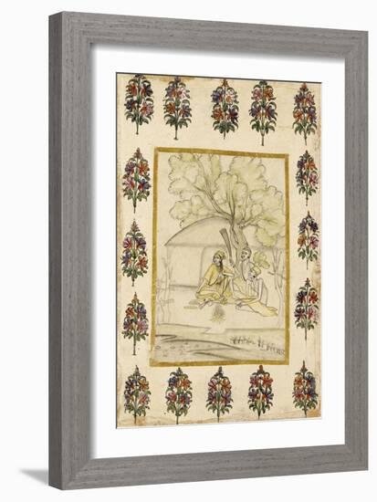 Trois religieux (sadhus) vaisnavas-null-Framed Giclee Print