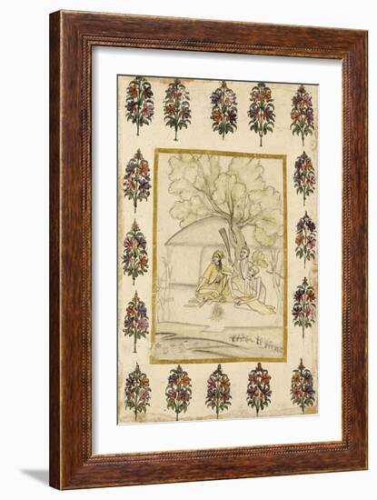 Trois religieux (sadhus) vaisnavas-null-Framed Giclee Print