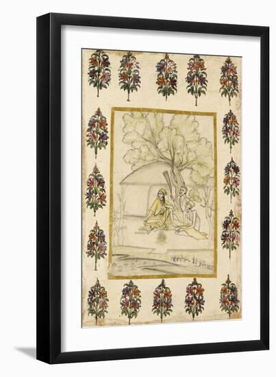 Trois religieux (sadhus) vaisnavas-null-Framed Giclee Print