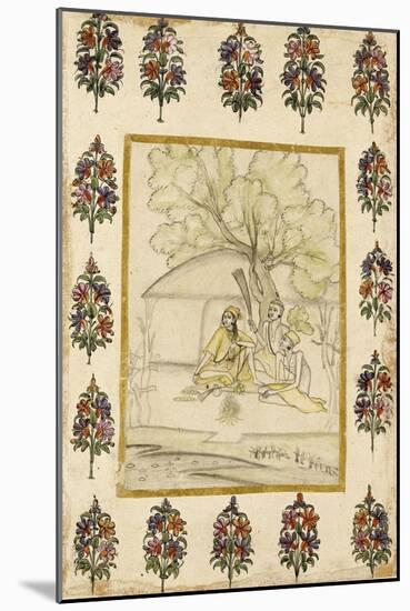 Trois religieux (sadhus) vaisnavas-null-Mounted Giclee Print