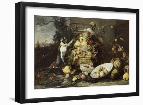 Trois singes voleurs de fruits-Frans Snyders-Framed Giclee Print