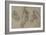 Trois têtes de chevaux-Leonardo da Vinci-Framed Giclee Print