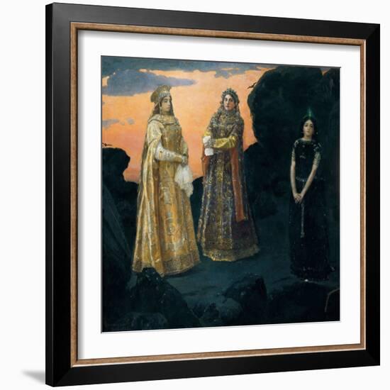 Trois Tsarevnas De La Royaute Clandestine. Peinture De Viktor Vasnetsov, (1848-1926), 1879-1881. Hu-Victor Mikhailovich Vasnetsov-Framed Giclee Print