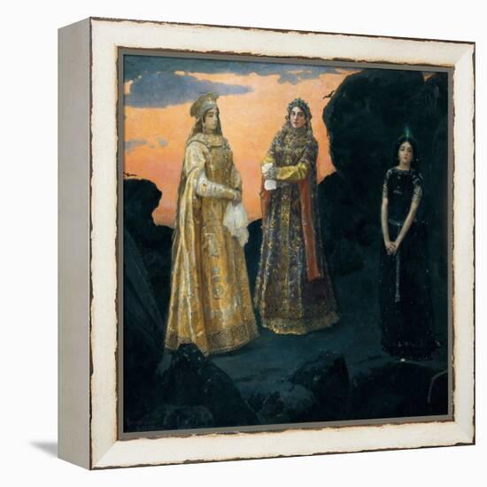 Trois Tsarevnas De La Royaute Clandestine. Peinture De Viktor Vasnetsov, (1848-1926), 1879-1881. Hu-Victor Mikhailovich Vasnetsov-Framed Premier Image Canvas