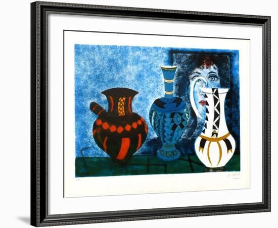Trois vases-Agustin Ubeda-Framed Collectable Print