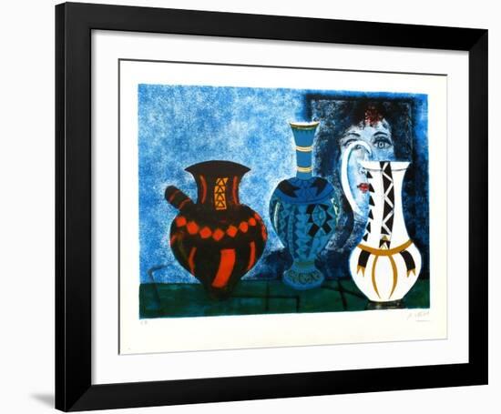 Trois vases-Agustin Ubeda-Framed Collectable Print