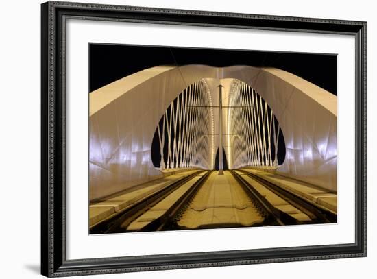 Troja Bridge in Prague. Beautiful Night Cityscape View-Stanislav Duben-Framed Photographic Print