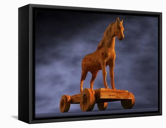 Trojan Horse, Computer Artwork-Christian Darkin-Framed Premier Image Canvas