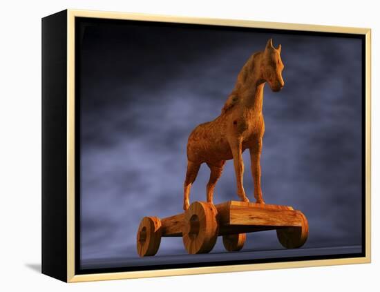 Trojan Horse, Computer Artwork-Christian Darkin-Framed Premier Image Canvas