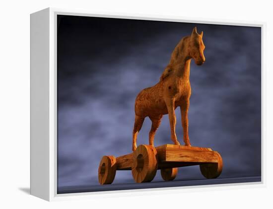 Trojan Horse, Computer Artwork-Christian Darkin-Framed Premier Image Canvas