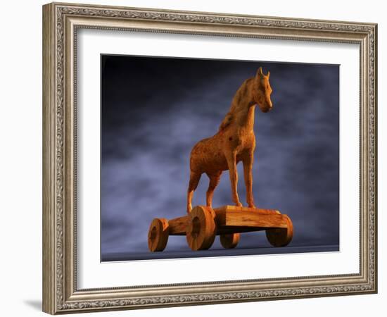 Trojan Horse, Computer Artwork-Christian Darkin-Framed Photographic Print