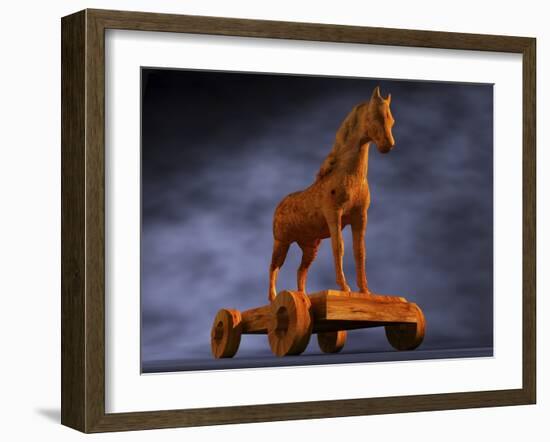 Trojan Horse, Computer Artwork-Christian Darkin-Framed Photographic Print