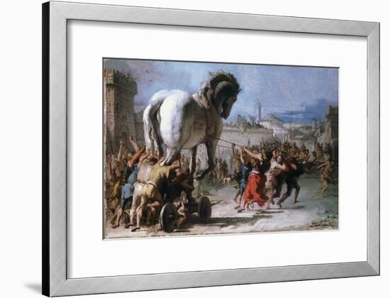 Trojan Horse-Giovanni Domenico Tiepolo-Framed Giclee Print