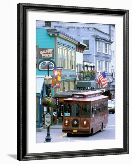 Trolley Car Shuttles Passengers around Juneau, Alaska, USA-Hugh Rose-Framed Photographic Print