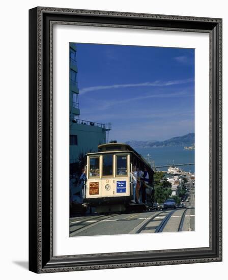 Trolley in Motion, San Francisco, CA-Mitch Diamond-Framed Photographic Print