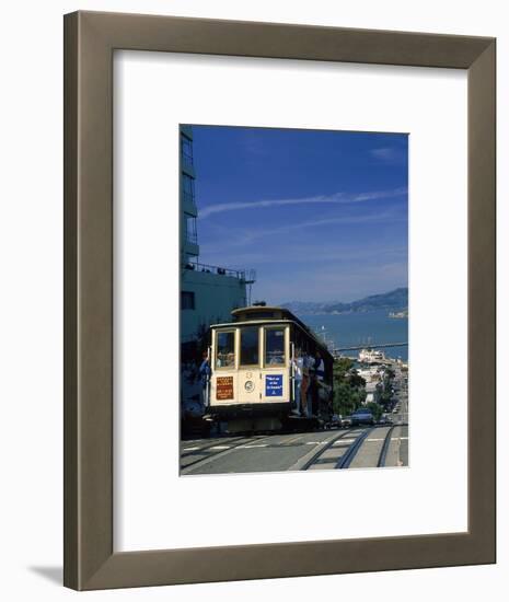 Trolley in Motion, San Francisco, CA-Mitch Diamond-Framed Photographic Print