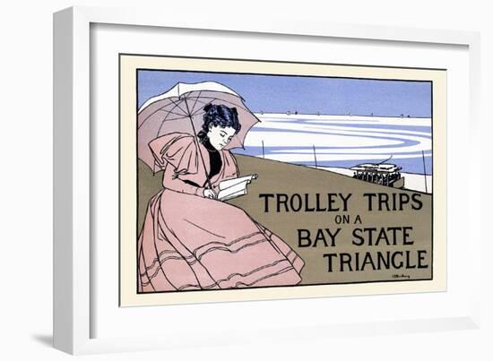 Trolley Trips on a Bay State Triangle-Charles H. Woodbury-Framed Art Print