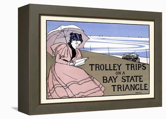 Trolley Trips On A Bay State Triangle-Charles H Woodbury-Framed Stretched Canvas