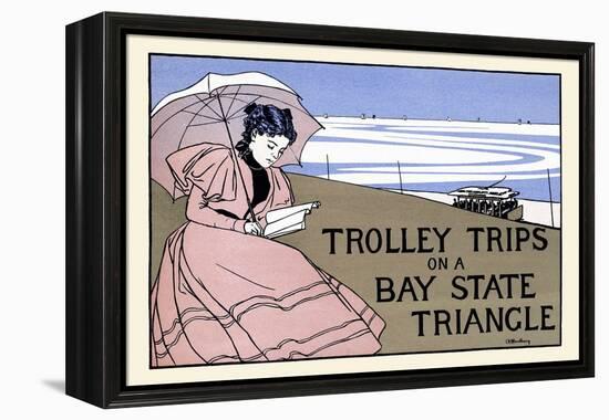 Trolley Trips On A Bay State Triangle-Charles H Woodbury-Framed Stretched Canvas