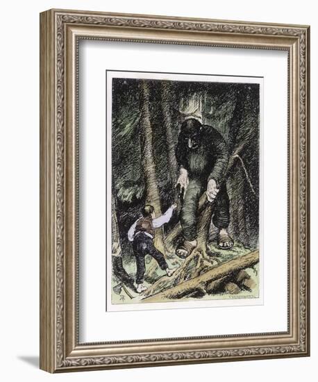 Trolls May be Big But They're Also Thick-Theodor Kittelsen-Framed Photographic Print