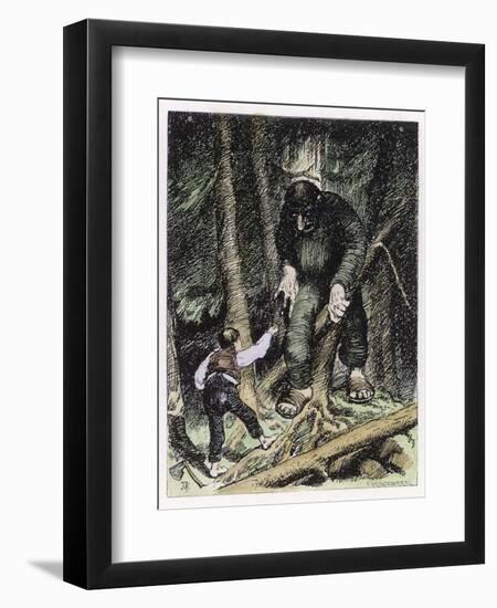 Trolls May be Big But They're Also Thick-Theodor Kittelsen-Framed Photographic Print