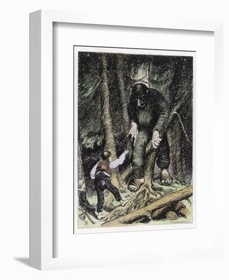 Trolls May be Big But They're Also Thick-Theodor Kittelsen-Framed Photographic Print