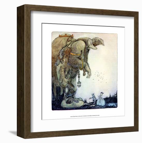 Trolls with People-John Bauer-Framed Art Print