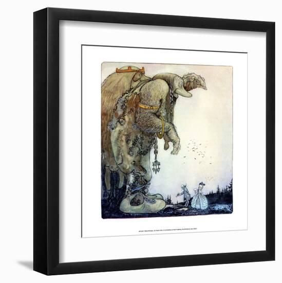 Trolls with People-John Bauer-Framed Art Print