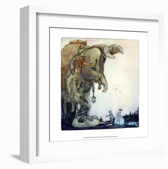 Trolls with People-John Bauer-Framed Art Print