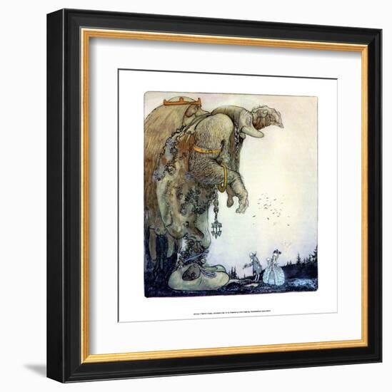 Trolls with People-John Bauer-Framed Art Print