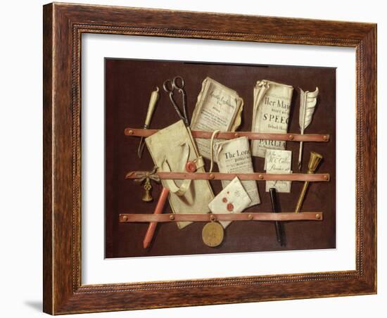 Trompe L'Oeil Composition-Edwaert Collier-Framed Giclee Print