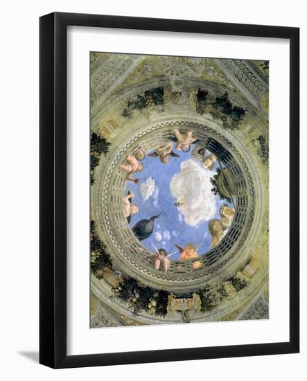 Trompe L'Oeil Oculus in the Centre of the Vaulted Ceiling of the Camera Picta or Camera Degli Sposi-Andrea Mantegna-Framed Giclee Print