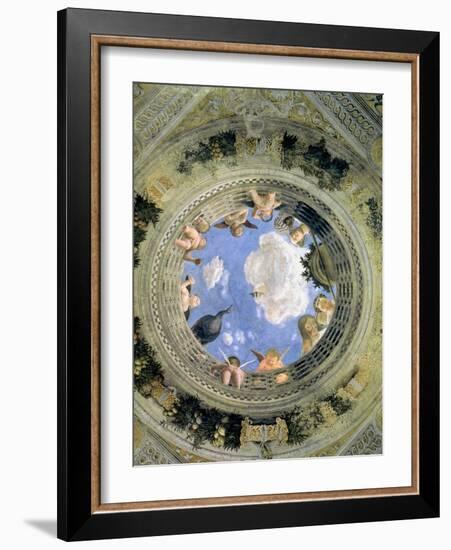 Trompe L'Oeil Oculus in the Centre of the Vaulted Ceiling of the Camera Picta or Camera Degli Sposi-Andrea Mantegna-Framed Giclee Print