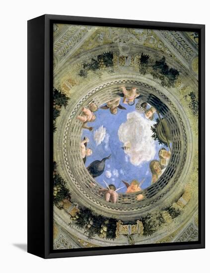 Trompe L'Oeil Oculus in the Centre of the Vaulted Ceiling of the Camera Picta or Camera Degli Sposi-Andrea Mantegna-Framed Premier Image Canvas