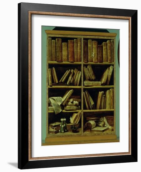 Trompe L'Oeil of a Bookcase, 1710-20-Giuseppe Maria Crespi-Framed Giclee Print