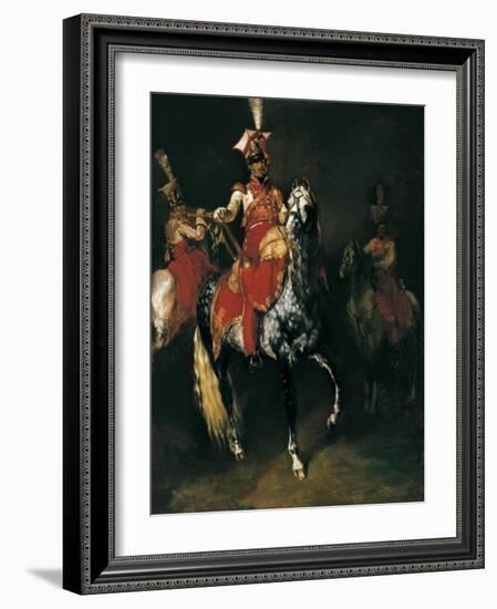 Trompetiste a cheval de la garde imperiale de Napoleon-Theodore Gericault-Framed Giclee Print