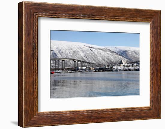 Tromso Bridge and the Cathedral of the Arctic in Tromsdalen, Troms, Norway, Scandinavia, Europe-David Lomax-Framed Photographic Print