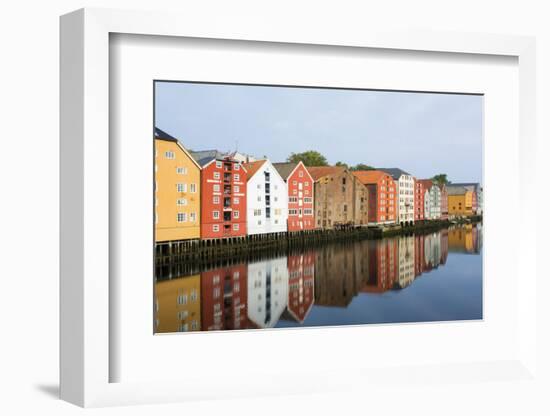 Trondheim, Norway, Old Warehouses Now Homes over the River-Bill Bachmann-Framed Photographic Print