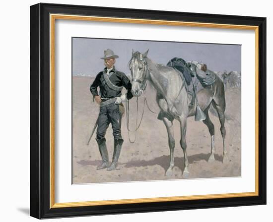 Trooper of the Plains-Frederic Sackrider Remington-Framed Giclee Print