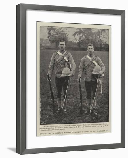 Troopers of 14th (King'S) Hussars in Marching Order in South African Kit-null-Framed Giclee Print