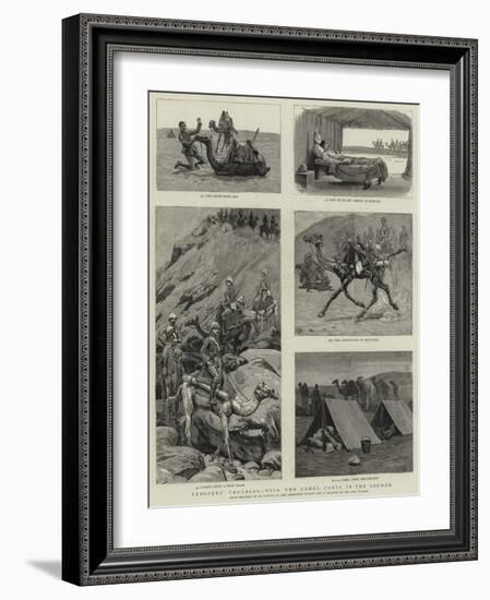 Troopers' Troubles, with the Camel Corps in the Soudan-null-Framed Giclee Print