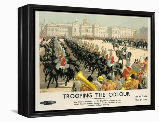 Trooping the Colour, Poster Advertising British Railways, c.1950-Christopher Clark-Framed Premier Image Canvas