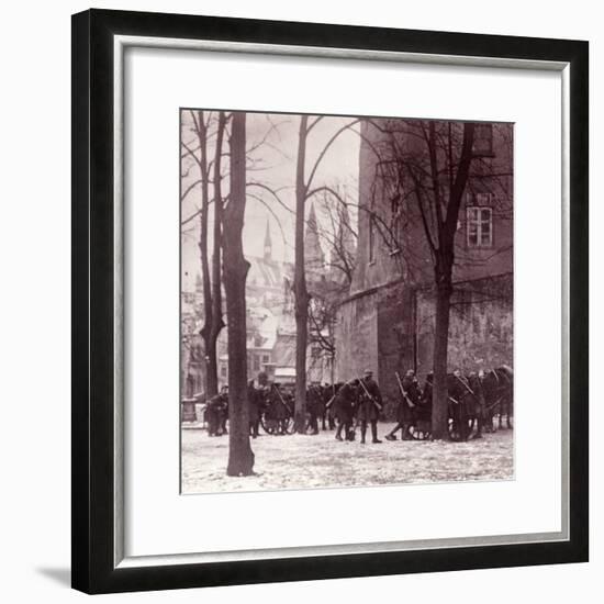 Troops, Aachen, Germany, c1914-c1918-Unknown-Framed Photographic Print