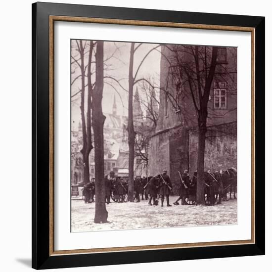 Troops, Aachen, Germany, c1914-c1918-Unknown-Framed Photographic Print