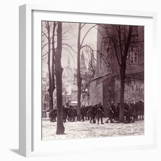 Troops, Aachen, Germany, c1914-c1918-Unknown-Framed Photographic Print