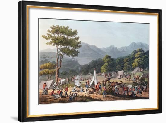 Troops Bivouacked Near Villa Velha, Engraved by C. Turner, 19th May 1811-Thomas Staunton St. Clair-Framed Giclee Print